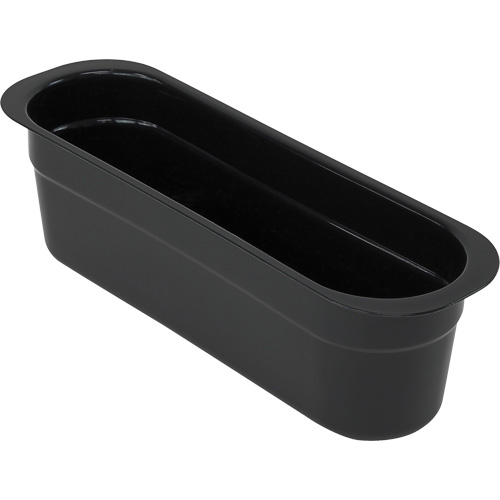 Quantum Storage System FSB-1544BK All-Purpose Cutlery Storage Tub, 4-1/8" H x 4-7/16" D x 14-3/16" L, Plastic, Black