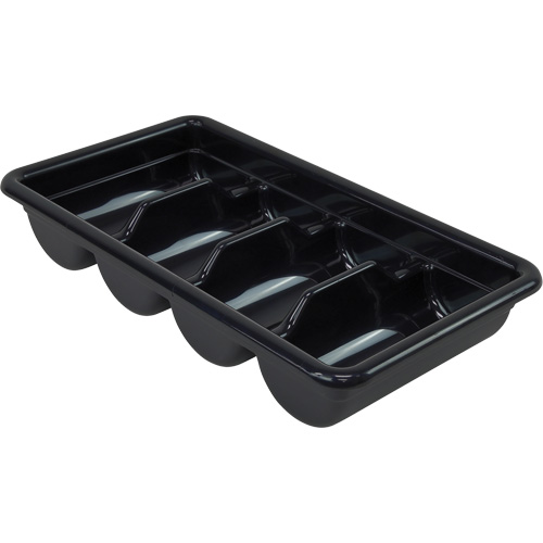 Quantum Storage System FSB-20113BK All-Purpose Storage Tub, 3-3/4" H x 11-3/8" D x 20-7/16" L, Plastic, Black