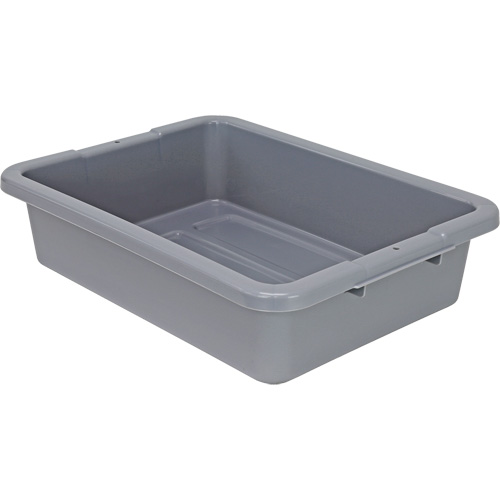 Quantum Storage System FSB-20155RGY Bac d'entreposage tout usage &agrave; fond rainur&eacute;, 5" ha x 15" p x 20" lo, Plastique, Gris