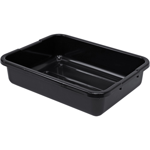 Quantum Storage System FSB-21155RBK All-Purpose Ribbed-Bottom Storage Tub, 5" H x 15" D x 21" L, Plastic, Black