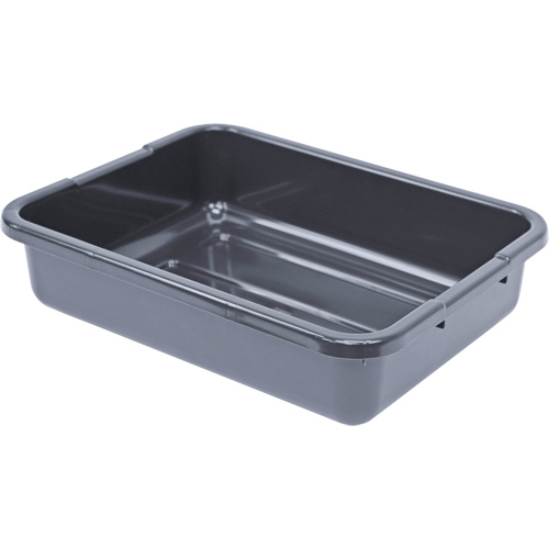 Quantum Storage System FSB-21155RGY All-Purpose Ribbed-Bottom Storage Tub, 5" H x 15" D x 21" L, Plastic, Grey