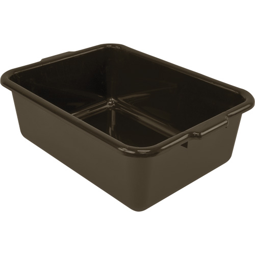 Quantum Storage System FSB-21157BN All-Purpose Flat-Bottom Storage Tub, 7" H x 15" D x 21" L, Plastic, Brown