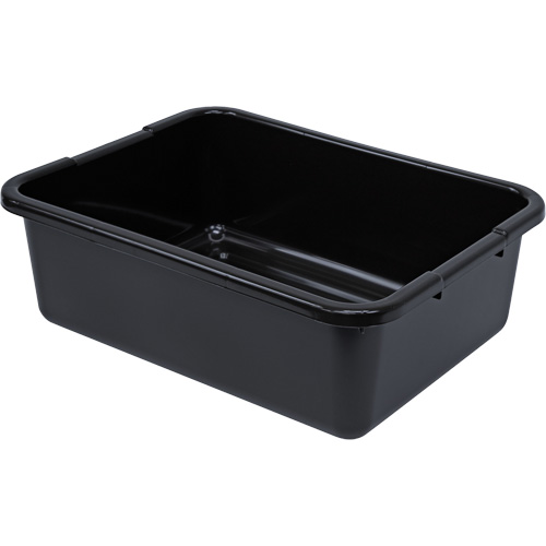 Quantum Storage System FSB-21157RBK All-Purpose Ribbed-Bottom Storage Tub, 7" H x 15" D x 21" L, Plastic, Black