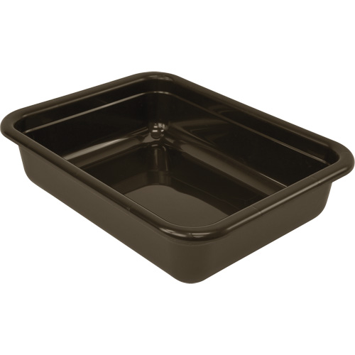 Quantum Storage System FSB-22175BN All-Purpose Flat-Bottom Storage Tub, 5" H x 17" D x 22" L, Plastic, Brown