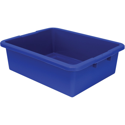 Quantum Storage System FSB-22177RBL All-Purpose Ribbed-Bottom Storage Tub,  7 H x 17 D x 22 L, Plastic, Blue