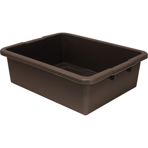 Quantum Storage System FSB-22177RBN All-Purpose Ribbed-Bottom Storage Tub, 7" H x 17" D x 22" L, Plastic, Brown
