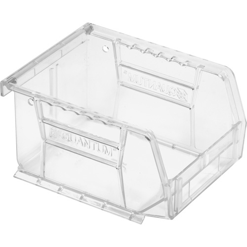Quantum Storage System QUS210CCCS Crystal Clear Ultra Bins, 4-1/8" W x 3" H x 5-3/8" D, Clear