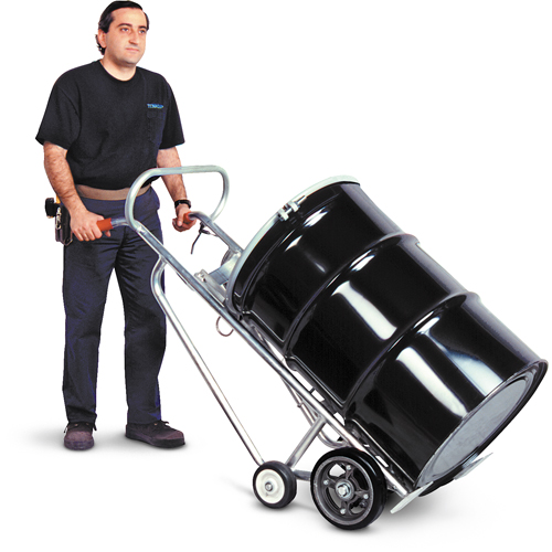Wesco 240132 Drum Truck with Hand Brake, Aluminum Construction, 25 - 55 US Gal. (20 - 45 Imperial Gal.)