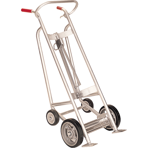 Wesco 240124 Diables pour baril avec frein manuel, Fabriqu&eacute; en Aluminium, 25 - 55 gal. US (20 - 45 gal. imp.)