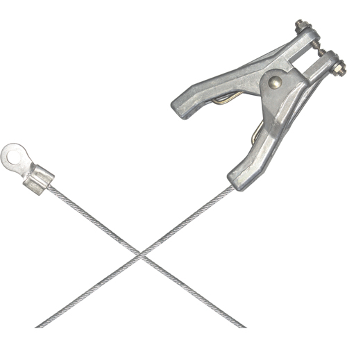 Lind Equipment LE60HL-72 Heavy-Duty Bonding & Grounding Wire Assemblies - Hand Clamp & 1/4" Terminal Connectors