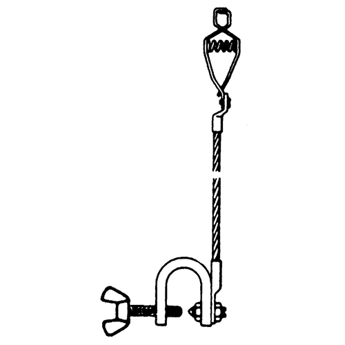 Lind Equipment LE79 Light-Duty Bonding & Grounding Wire Assemblies - Alligator Clip & Small C-Clamps