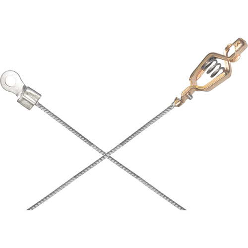 Lind Equipment LE63-72 Light-Duty Bonding & Grounding Wire Assemblies - Alligator Clip & 1/4" Terminal Connectors