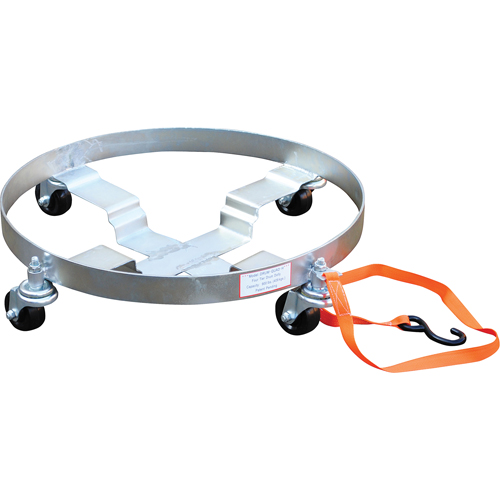 Vestil DRUM-QUAD-H Chariots &agrave; &eacute;tages multiples pour baril, Acier, Capacit&eacute;e 900 lb, Diam&egrave;tre 23-1/2", Roue en Caoutchouc