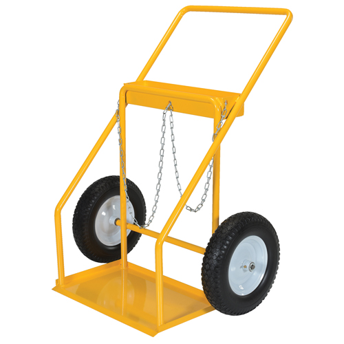Vestil CYHT-2 Chariot pour bouteille de gaz, Roues Caoutchouc, Base de 22" la x 14-1/8" lo, 250 lb