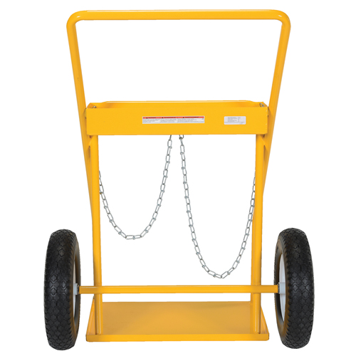 Vestil CYHT-2 Chariot pour bouteille de gaz, Roues Caoutchouc, Base de 22" la x 14-1/8" lo, 250 lb