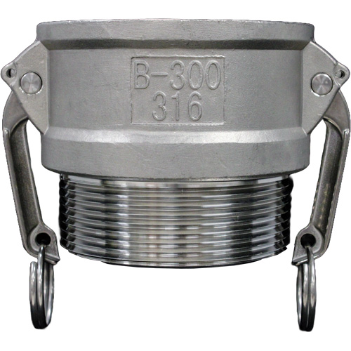Armour Lock CGSB-.75 Cam & Groove Coupling, Stainless Steel, Type B, 3/4", Male NPT, 250 PSI