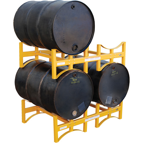 Vestil DRUM-RACK-2 Steel Stackable Drum Rack, 2 Drums, 1600 lbs. Capacity, 45-1/2" W x 29-7/8" D x 12-3/4" H