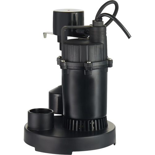 LEO LSD-252PLV Pompe de puisard submersible thermoplastique, 2560 gal./h, 115 V, 4,6 A, 1/3 CV