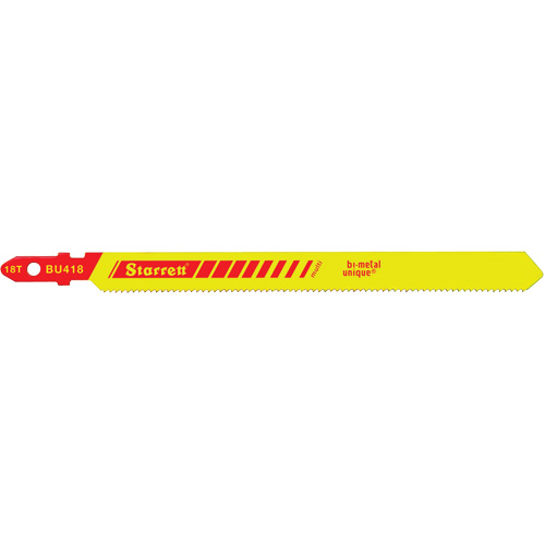 Starrett BU418_ Lames pour scie sauteuse Unified Shank, Bim&eacute;tal, 4" lo, 18 dents par pouce