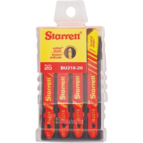 Starrett BU218-20 Lames pour scie sauteuse Unified Shank, Bim&eacute;tal, 2" lo, 18 dents par pouce
