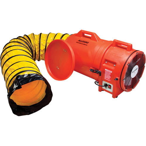Walter Surface Technologies 9543-15 ALLEGRO INDUSTRIES Blower with Canister & Ducting, 1 HP, 1842 CFM