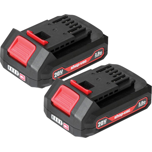 Shop Vac 5430042 2.0Ah Lithium Battery - 2 Pack, 20 V