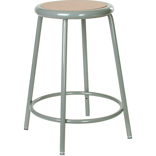 Mur-Van C501T Tabouret de s&eacute;rie 500, Stationnaire, Fixe, 30", Acier/Masonite Si&egrave;ge, Gris