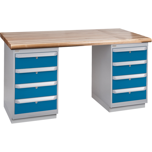 KLETON FG219 &eacute;tabli pr&eacute;conçu, Deux tiroirs, Cap 2500 lb, 72" la x 30" p, 34" h