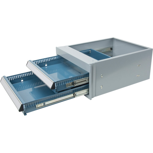 KLETON FH674 Double-Drawer Workbench, Steel, 18" W x 21" D x 9" H