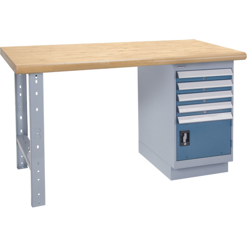 KLETON FI641 &eacute;tabli, Porte a/combinaison de tiroirs, Cap 2500 lb, 60" la x 24" p, 34" h