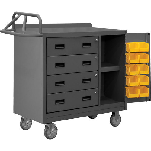 Durham Manufacturing 2211-DLP-RM-10B-95 Armoire d'&eacute;tabli mobile avec bacs, Acier Surface