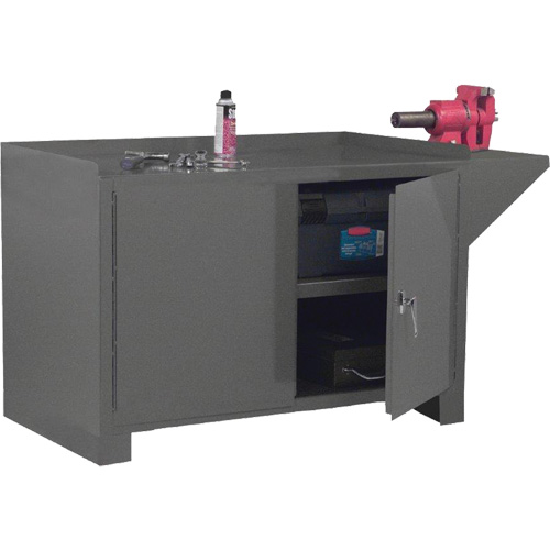 Durham Manufacturing 3403-95 Post de travail fixe, Acier Surface, 60-1/8" la x 24-1/4" p x 36-3/16" h