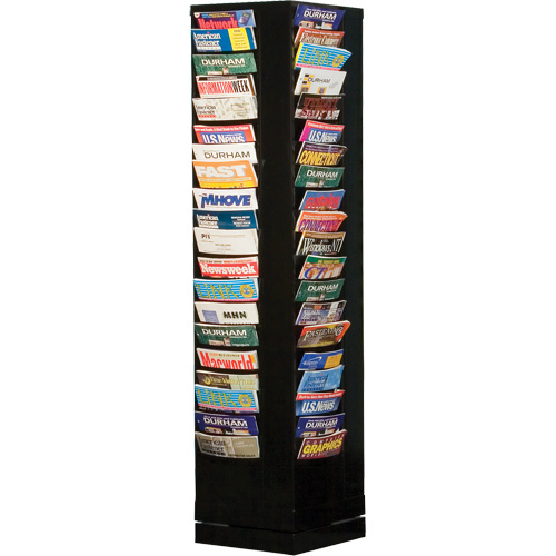 Durham Manufacturing 416-08 Porte-documents, Rotatif, 80 fentes, Acier, 14-1/8" la x 14-1/8" p x 60-7/8" h