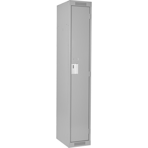 Anthony Steel Mfg. CL-S-1-18X18X72_A124 Clean Line Lockers, 18" x 18" x 72", Steel, Grey, Rivet (Assembled)