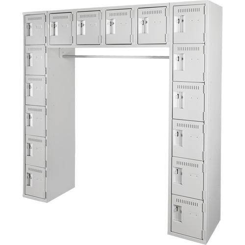 Anthony Steel Mfg. CL-ARC-16-12X18X72_A124 Assembled Archettes Clean Line Economy Lockers, 16 -tier, Bank of 3, 18" x 72" x 12", Steel