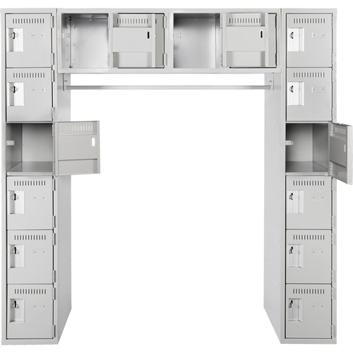 Anthony Steel Mfg. CL-ARC-16-12X18X72_A124 Assembled Archettes Clean Line Economy Lockers, 16 -tier, Bank of 3, 18" x 72" x 12", Steel