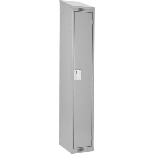 Anthony Steel Mfg. CL-S-1-15X18X72-ST_A124 Clean Line Lockers, 15" x 18" x 78", Steel, Grey, Rivet (Assembled)