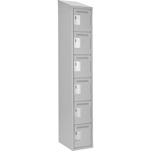Anthony Steel Mfg. CL-L-1-18X18X72-ST_A124 Clean-Line Lockerette, 6 -tier, 18" x 72" x 18", Steel