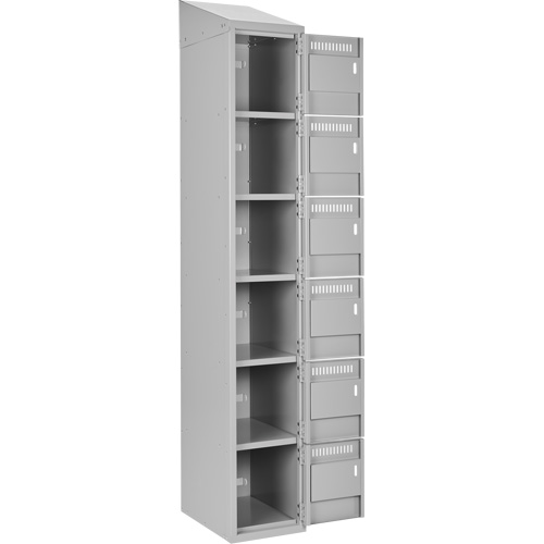Anthony Steel Mfg. CL-L-4-18X18X72-ST_A124 Clean-Line Lockerette, 6 -tier, Bank of 4, 18" x 72" x 18", Steel