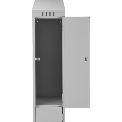 Anthony Steel Mfg. CL-T-4-15X18X72-RB_A124 Clean Line Lockers, 3 -tier, Bank of 4, 60" x 18" x 76", Steel, Grey, Rivet (Assembled)