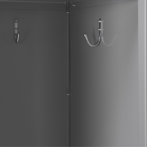 Anthony Steel Mfg. CL-T-4-15X18X72-RB_A124 Clean Line Lockers, 3 -tier, Bank of 4, 60" x 18" x 76", Steel, Grey, Rivet (Assembled)