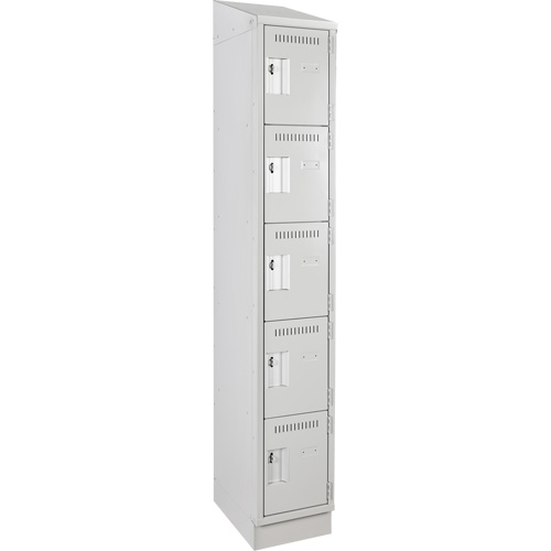 Anthony Steel Mfg. CL-L-4-18X18X72-ST_A124 Clean-Line Lockerette, 6 -tier, Bank of 4, 18" x 72" x 18", Steel