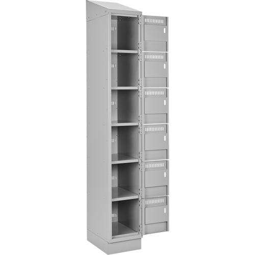 Anthony Steel Mfg. CL-L-4-15X1872RBST_A124 Clean-Line Lockerette, 6 -tier, Bank of 4, 18" x 72" x 15", Steel