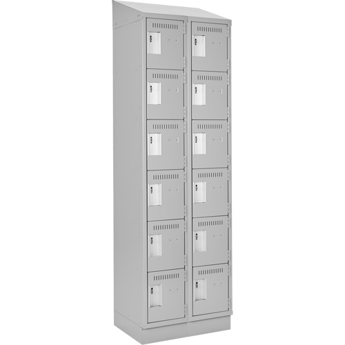 Anthony Steel Mfg. CL-L-2-15X1872RBST_A124 Clean-Line Lockerette, 6 -tier, Bank of 2, 18" x 72" x 15", Steel