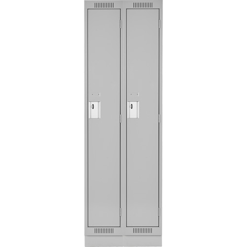 Anthony Steel Mfg. CL-S-2-15X18X72-RB_A124 Clean Line Lockers, Bank of 2, 30" x 18" x 76", Steel, Grey, Rivet (Assembled)