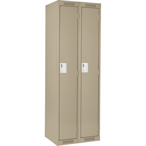 Anthony Steel Mfg. CL-S-2-12X15X72_A123 Casiers Clean Line, Bloc de 2, 24" x 15" x 72", Acier, Beige, Rivet (assembl&eacute;)