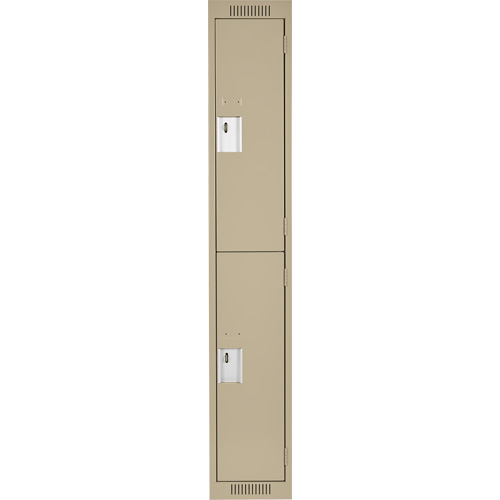 Anthony Steel Mfg. CL-D-1-12X18X72_A123 Clean Line Lockers, 2 -tier, 12" x 18" x 72", Steel, Beige, Rivet (Assembled)