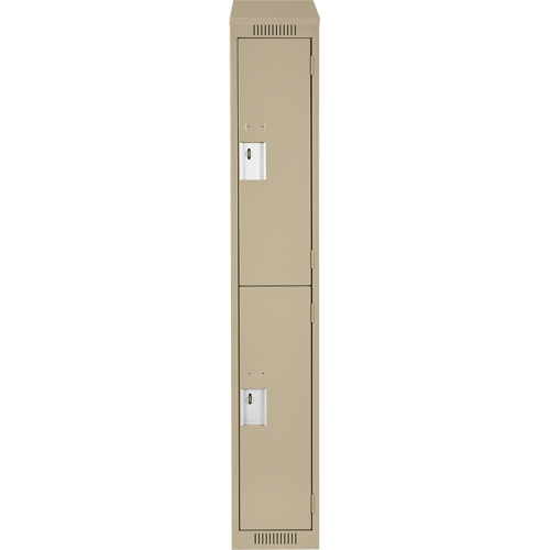 Anthony Steel Mfg. CL-D-1-12X12X72-ST_A123 Clean Line Lockers, 2 -tier, 12" x 12" x 78", Steel, Beige, Rivet (Assembled)