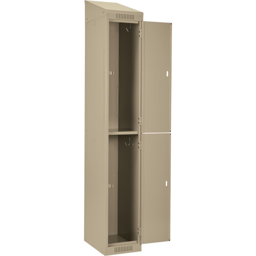 Anthony Steel Mfg. CL-D-1-12X12X72-ST_A123 Clean Line Lockers, 2 -tier, 12" x 12" x 78", Steel, Beige, Rivet (Assembled)