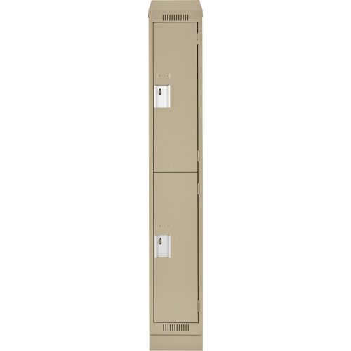Anthony Steel Mfg. CL-D1-15X15X72RBST-A123 Clean Line Lockers, 2 -tier, 15" x 15" x 82", Steel, Beige, Rivet (Assembled)